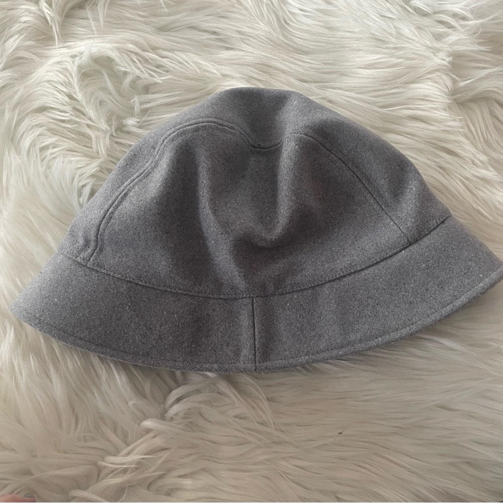 Lands End Womens Bucket Hat Fleece Lined Size Small Medium Gray